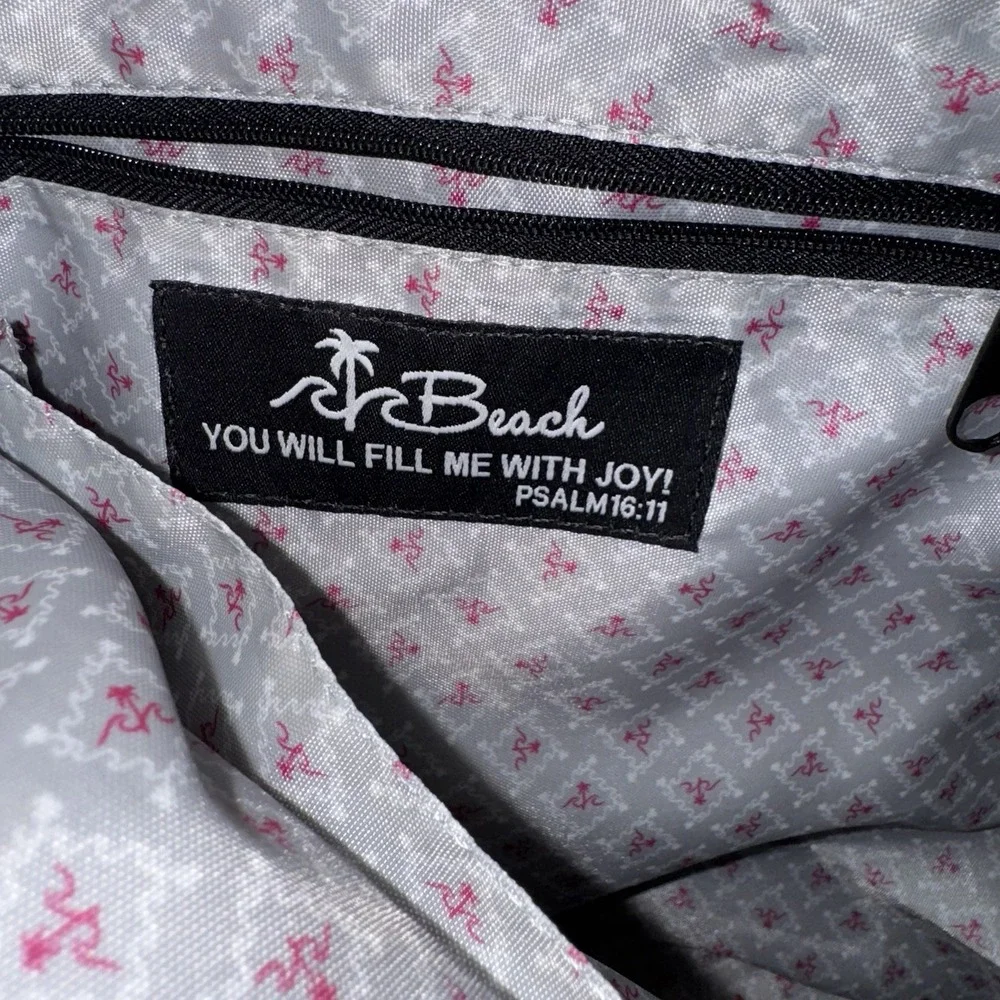 Beach Waterproof Nylon Tote Bag Tropical Floral Print
